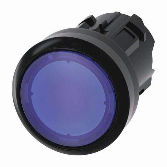 Siemens Flush Push Button,Blue,No Lamp,22mm 3SU1001-0AB50-0AA0