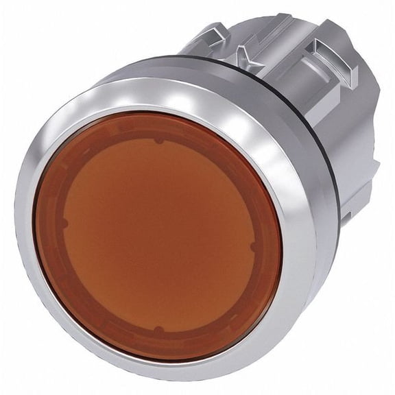 Siemens Flush Push Button, Amber, No Lamp, 22mm 3SU1051-0AB00-0AA0
