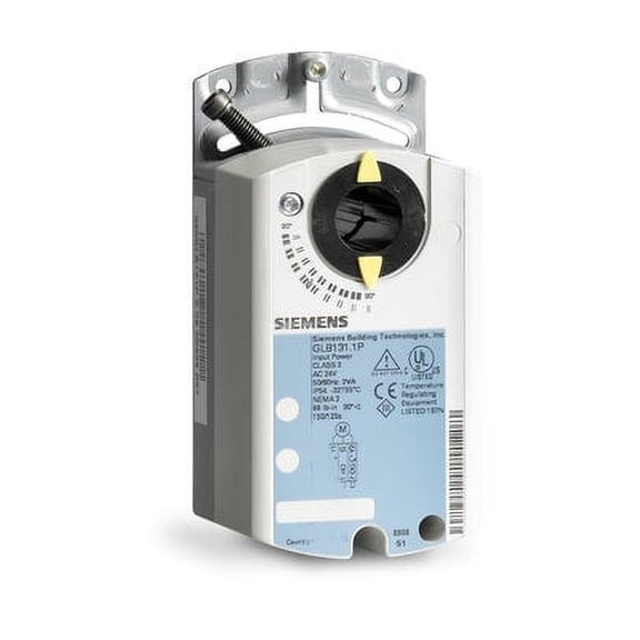 Siemens GLB146.1P GLB Non-Spring Return, 88 lb-in, Direct-Coupled Electronic Damper Actuator w/ Plenum Cable (24 AC/DC, replacement for GLB131.1P