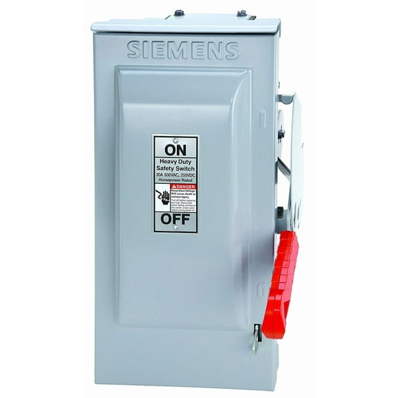 Siemens Safety Switch, Fusible, 30 A, Steel HF361R
