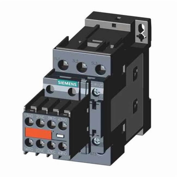 IEC Magnetic Contactor, 2NC/2NO, 110V-120V AC, 3 P, Non-Reversing, Screw 3RT20271AK643MA0