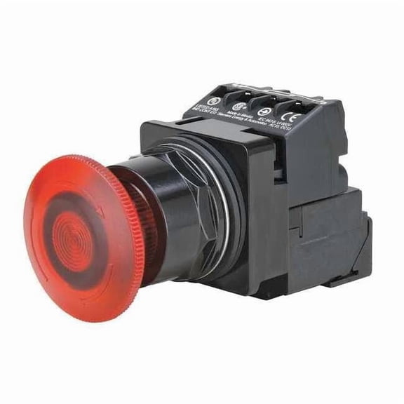 Siemens Push Button Operator, 30 mm, 1NO/1NC, Red 52BR8DRAB