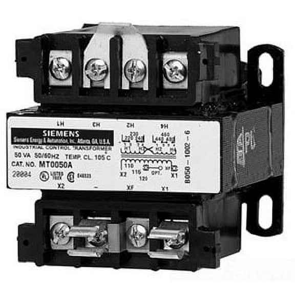 Siemens Control Transformer, 100 VA, 120V AC, 240/480V AC MT0100A