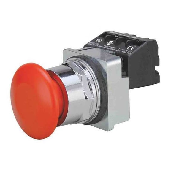 Siemens Push Button Operator, 30 mm, 1NO/1NC, Red US2:52PP2W2A