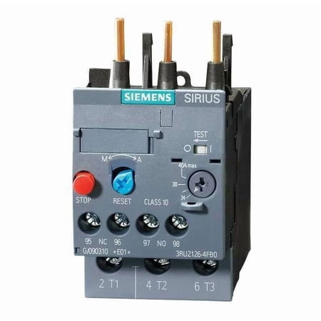 Siemens OverloadRelay, IEC, Thermal, Auto/Manual 3RU21261DB0