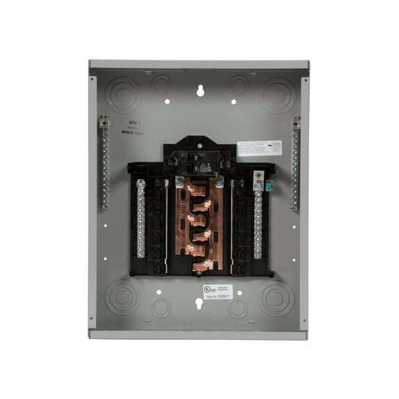 Siemens PN1224B1100C PN Assembled Load Center, 100 A, 12-Space, 24-Circuit, Main Breaker, Plug-On Neutral, Gray