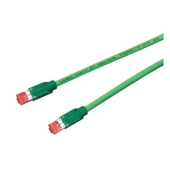 Siemens Ethernet Cable,Cat 6A,Green,32.8 ft. 6XV1 870-3QN10
