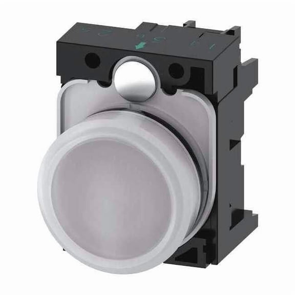 Pilot Light Complete,Round Shape,White 3SU1102-6AA60-1AA0