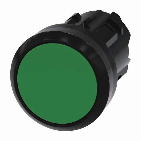 Siemens Push Button Operator,Green,Plastic Bezel 3SU1000-0AB40-0AA0
