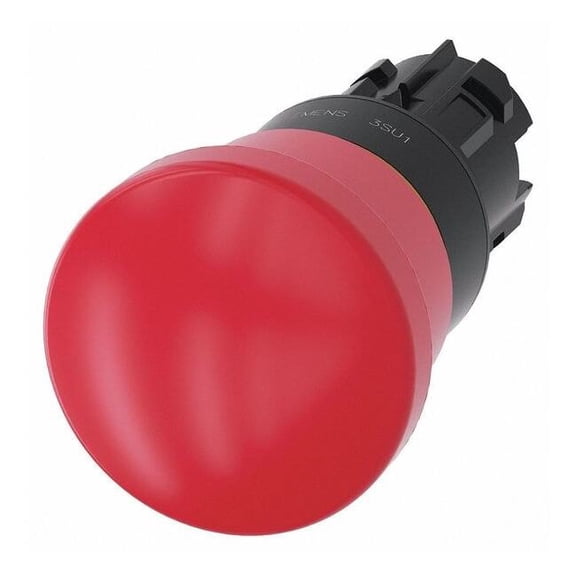 Siemens Push Button Operator,Red,Plastic Bezel 3SU1000-1HA20-0AA0