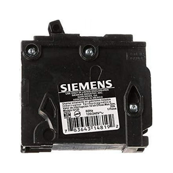 Siemens Q120 20-Amp 1 Pole 120-Volt Circuit Breaker