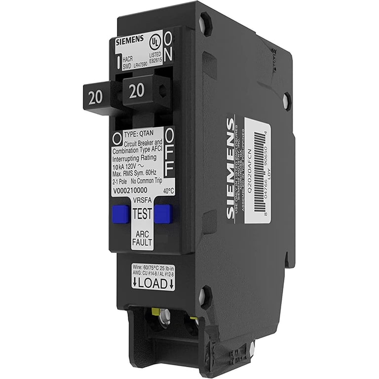 Siemens Q2020AFCN 20-Amp 2-Pole Tandem AFCI Combination Circuit