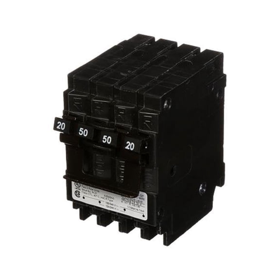 Siemens Q22050CT2 20 Amp & 50 Amp Quadplex Circuit Breaker