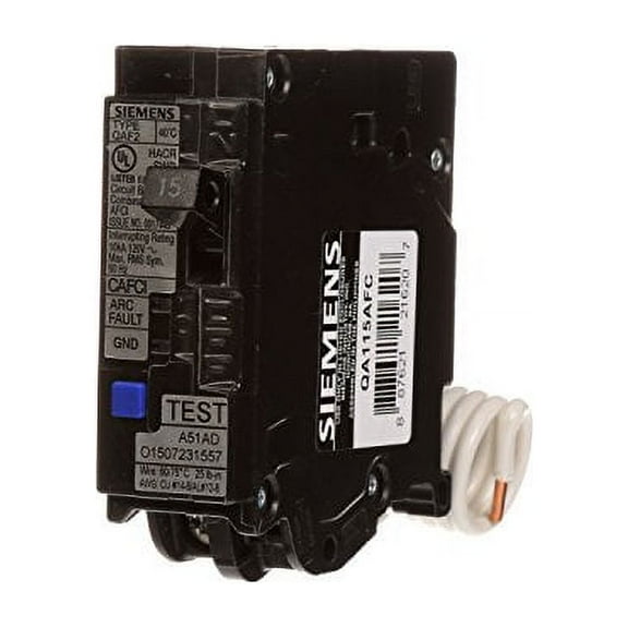 Siemens QA115AFC 1 Pole 15 Amp 120v Circuit Breaker Arc Fault Circuit Breaker QAF2 AF AFI