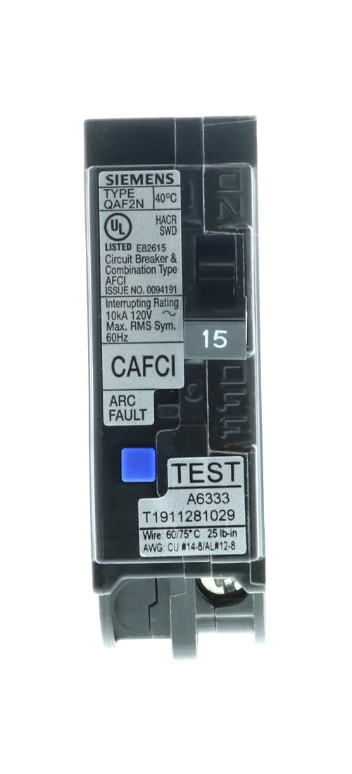 Siemens QA115AFCN 15-Amp 1-Pole Combination Type Arc-Fault Circuit Breaker