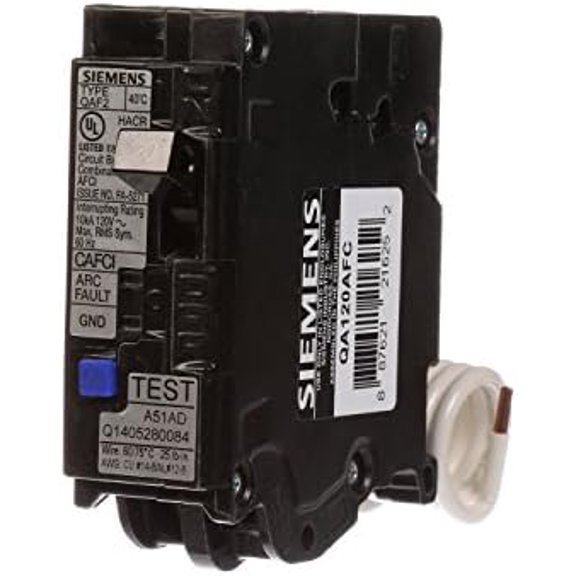 Siemens QA120AFC 20-Amp Single Pole 120-volt Plug-On Combination AFCI Breaker