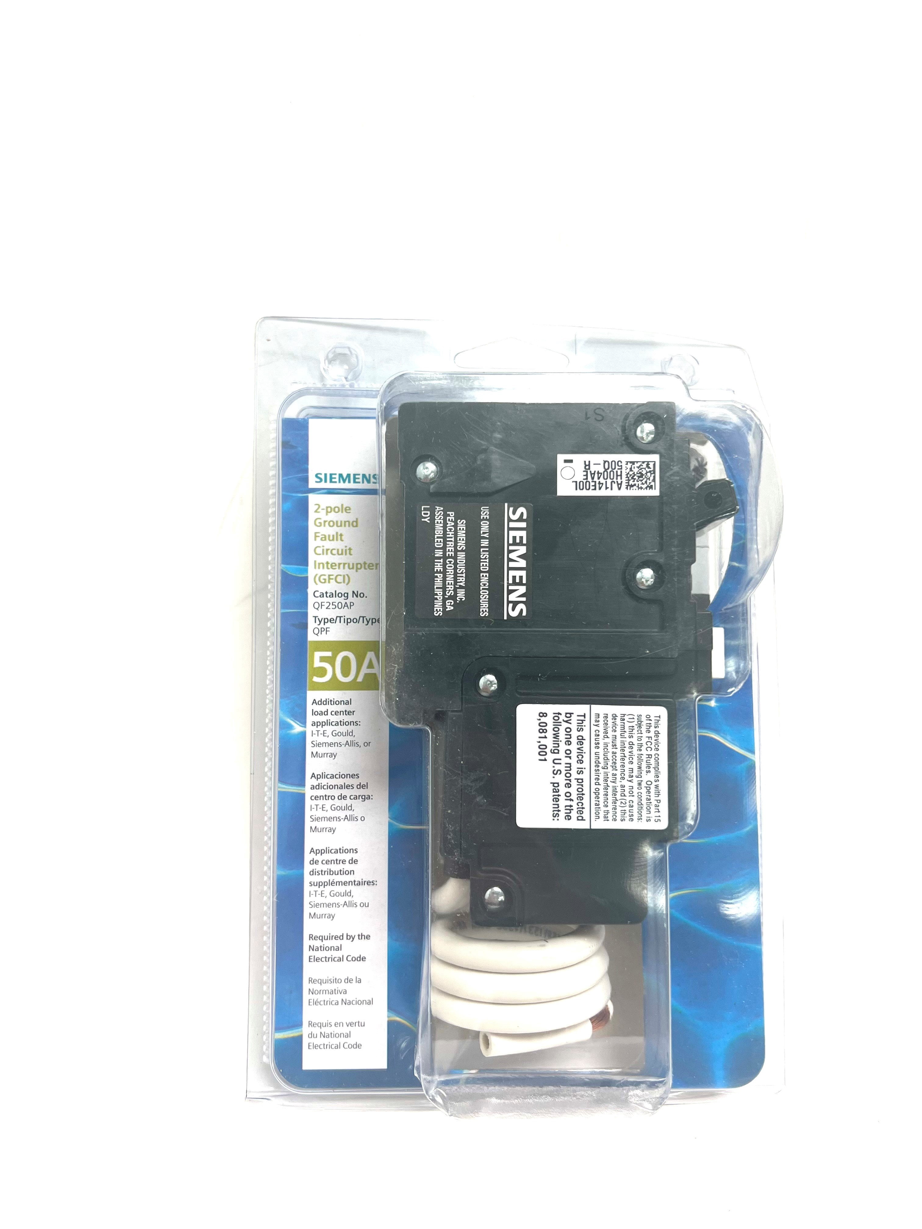 Siemens 50 Amp 2-Pole GFCI Circuit Breaker - QF250AP