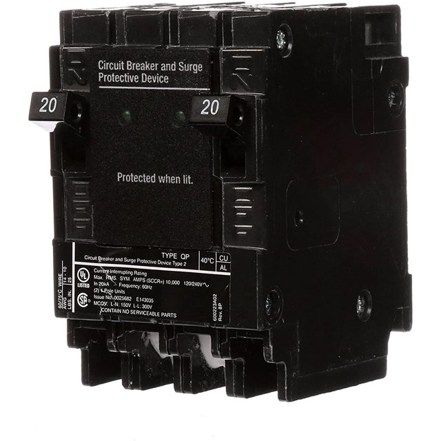 Siemens QSA2020SPD Whole House Surge Protection with Two 20Amp Circuit