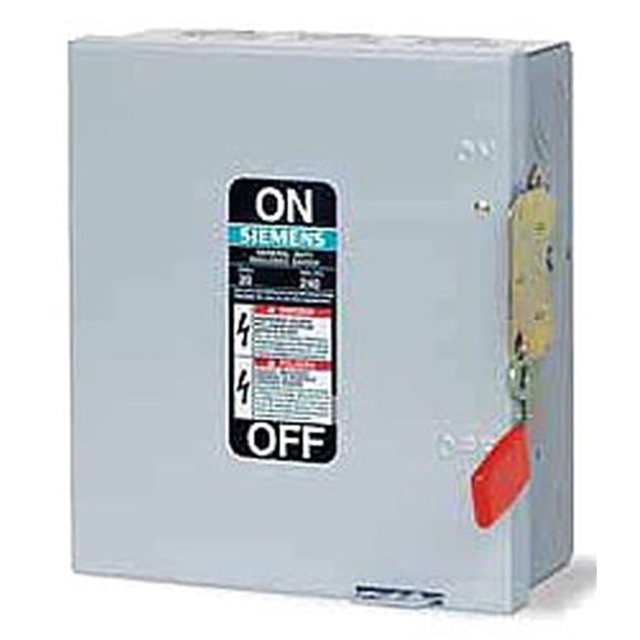 Siemens Safety Switch, Non-Fusible, 200 A, Steel GNF324