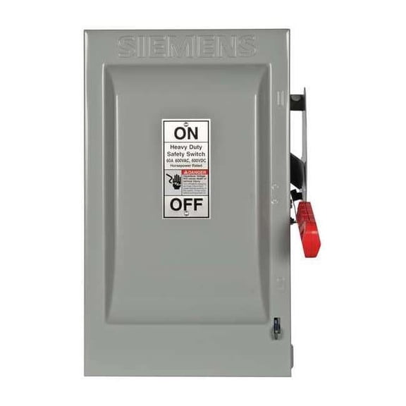 Siemens Safety Switch,600VAC,3PST,60 Amps AC HF362