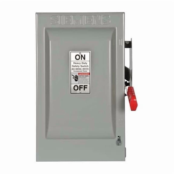 Siemens Fusible, Safety Switch, Heavy Duty, 600 V, 2PST HF262
