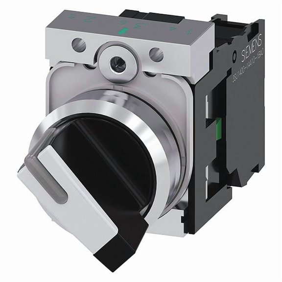 Siemens Selector switch, illuminable, 22 mm, rou, Position: 2 3SU11502BF601BA0