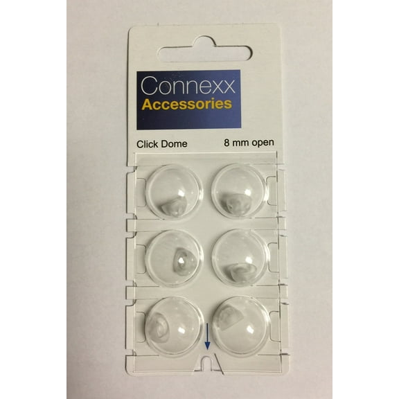 Siemens Signia Click Dome 8 mm Open For RIC Hearing Aids - 6 Domes Each