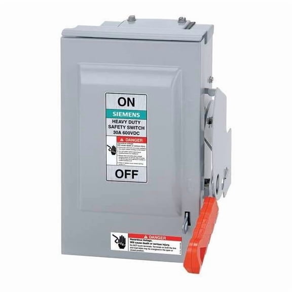 Siemens Fusible, Safety Disconnect Switch, Heavy Duty, 600 V, 3PST HF361RPV