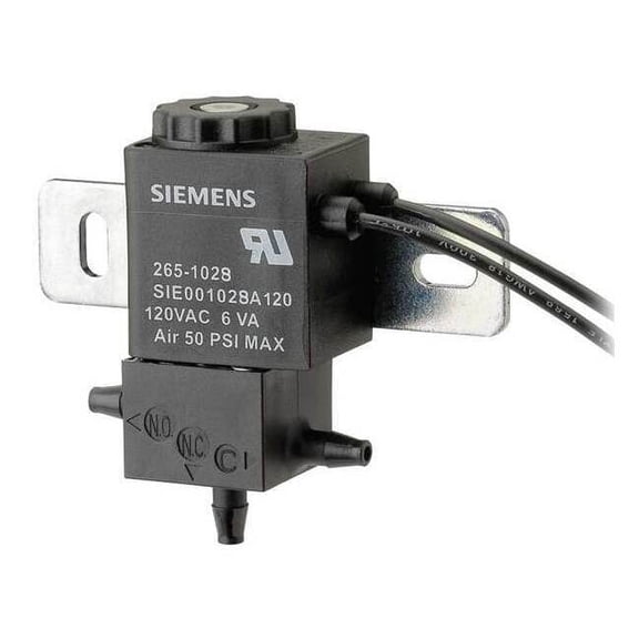 Siemens Solenoid Air Valve,3-Way,120VAC,1-20 psi 265-1028