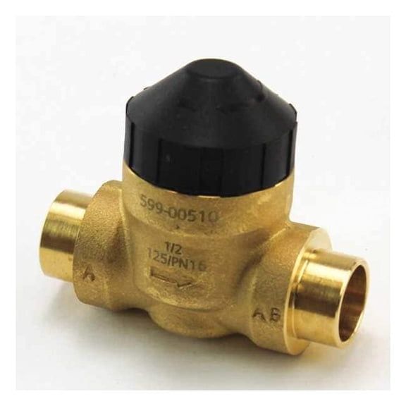 Siemens Sweat Zone Valve,1/2",2-Way,1.0 CV 599-00510
