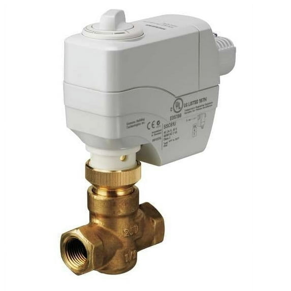 Siemens Threaded Globe Valve,NO,Brass,1/2 in NPT 259-02034