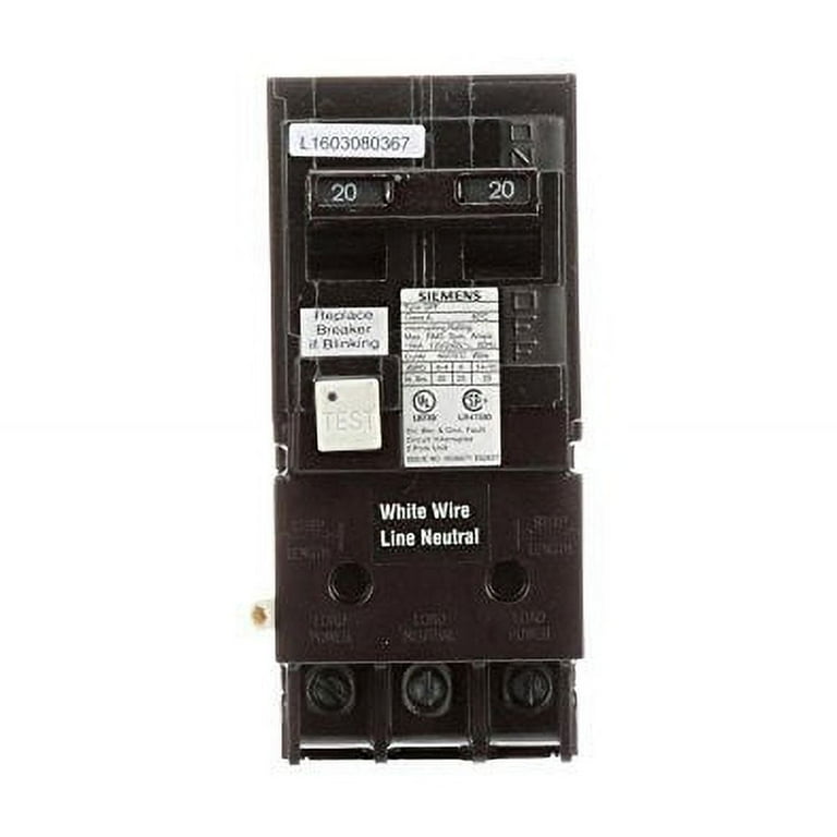 20 Amp Double Pole Type QPF2 GFCI Circuit Breaker 20 Amp Double Pole Type QPF2 GFCI Circuit Breaker