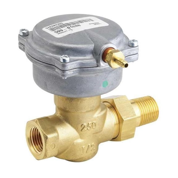 Siemens Zone Valve,NO,Brass,1/2 in NPT 257-02039