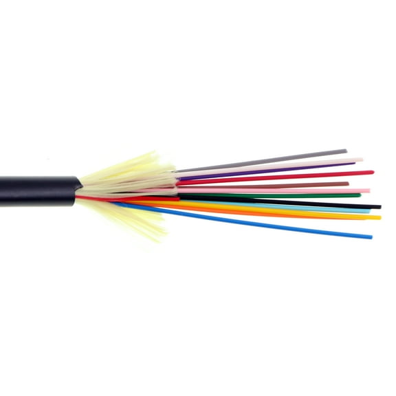 Siemon 9GD5R012G-T301A Fiber Optic Cable, 12F, MM 50/125um, XGLO I/O, TB, OFNR, Black, 2000-Feet