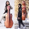 thumbnail image 1 of Siemonic Advance Cello Case 4/4 Carbon fiber Cello Box Pink Gold Strong Cello box, 1 of 10