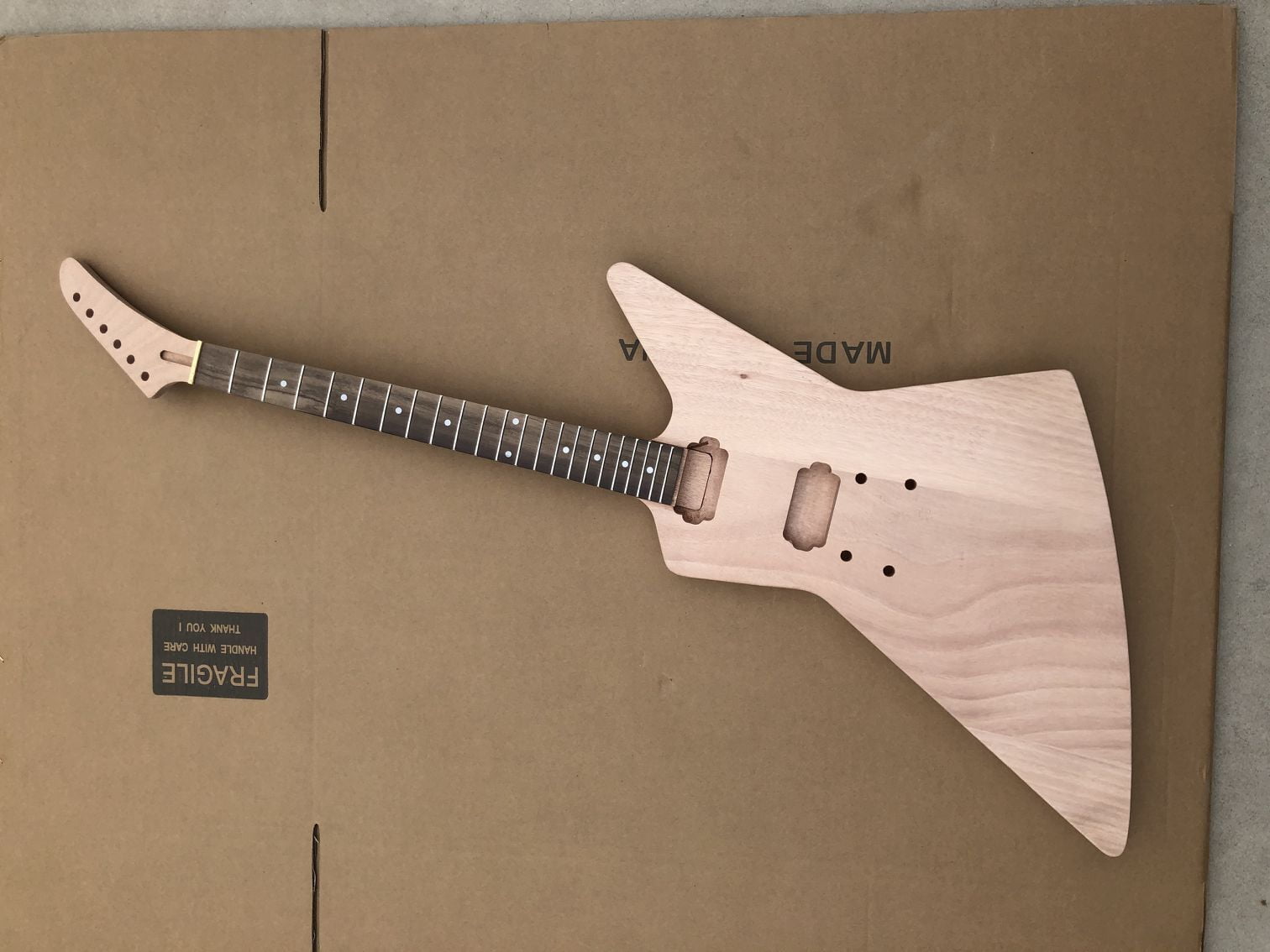 Siemonic Electric Guitar Kit Neck 22 Fret 24.75inch Guitar Body