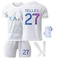 thumbnail image 1 of Sien 2324 Al-Nassr FC Away Game Soccer Jersey, #27 TELLES Comfortable Al-Nassr FC Soccer Jersey 4 Piece Set, White Short Sleeve Al-Nassr FC Soccer Jersey for Kids, #27/24, 1 of 4