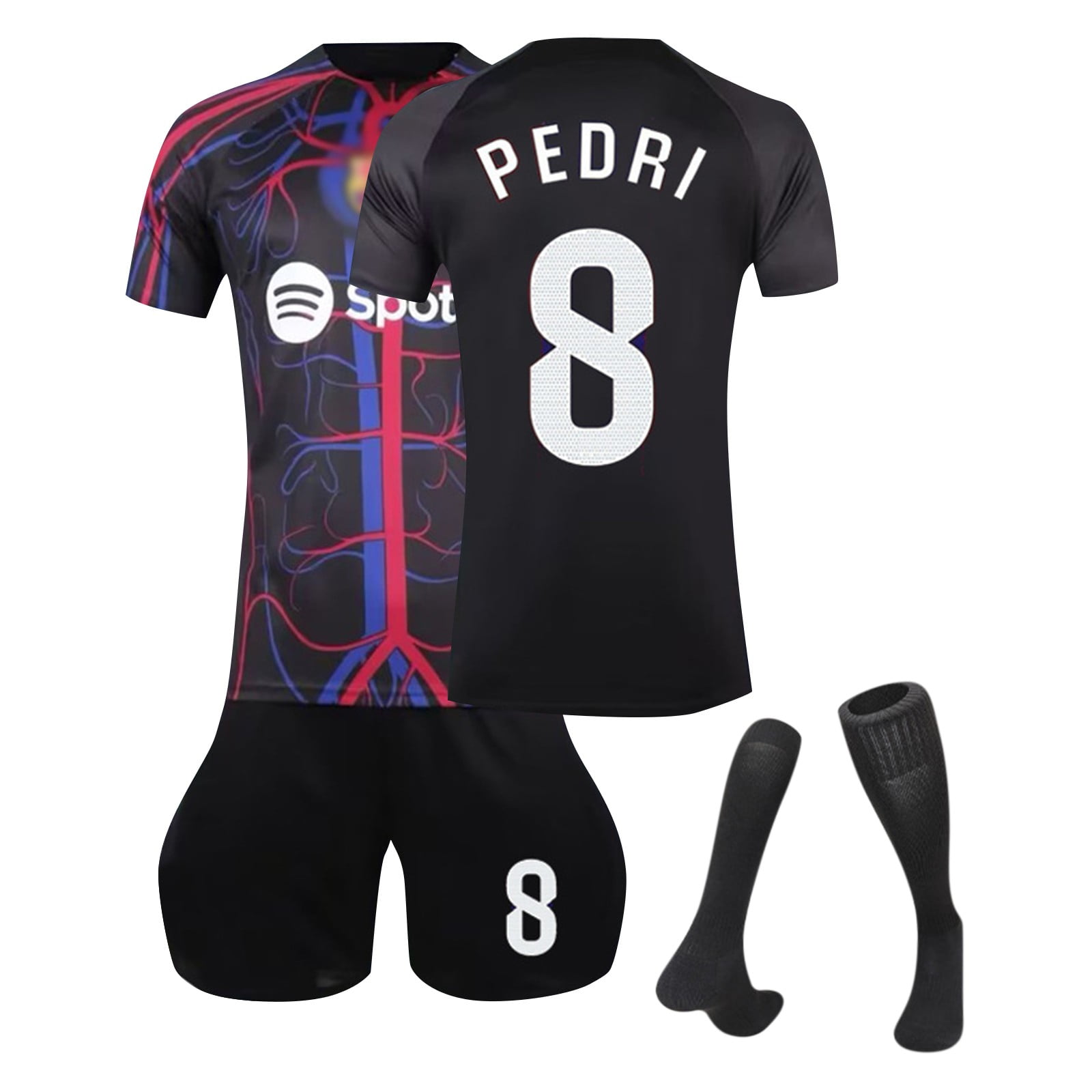 Sien 2324 Spanish FC Special Edition Soccer Jersey, #8 PEDRI Black
