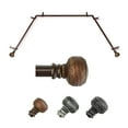 thumbnail image 1 of Siena 13/16" Bay Window curtain rod 20"-36", 38"-72" - Cocoa, 1 of 3