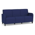 thumbnail image 1 of Siena 3-Seat Lounge Reception Waiting Tandem Seating / Black Steel Legs / Blue, 1 of 5