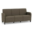 thumbnail image 1 of Siena 3-Seat Lounge Reception Waiting Tandem Seating / Black Steel Legs / Brown, 1 of 5