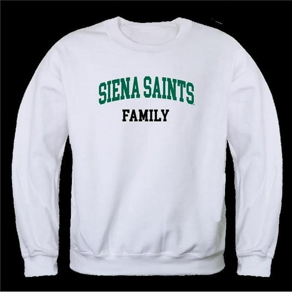 Siena College Saints Family Crewneck Sweatshirt, White - 2XL