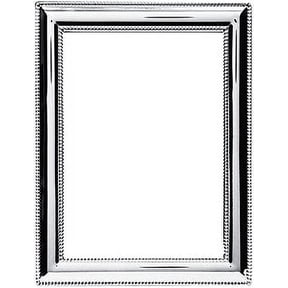 Siena Dbl Border Bead Frame Silver 4x6