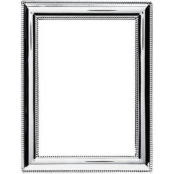 Siena Dbl Border Bead Frame Silver 5x7