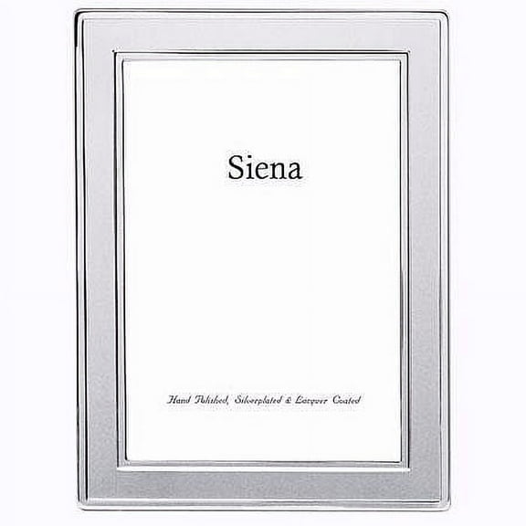 Siena Dbl Border Plain Frame Silver 8x10