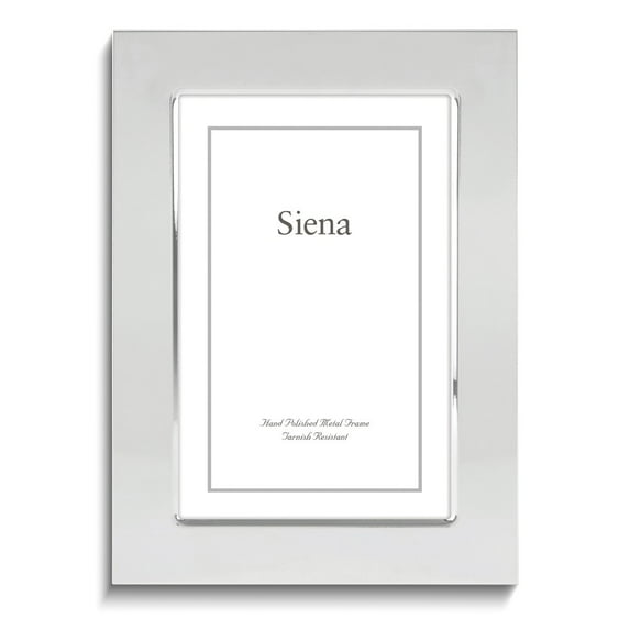 Siena Flat Plain Frame Silver 8x10