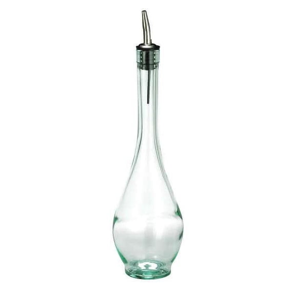 Siena Green Tint Glass Oil Bottle with Pourer, 16 oz