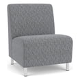 thumbnail image 1 of Siena Lounge Reception Armless Oversize Guest Chair / Brushed Steel Legs / Gray, 1 of 4