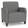 thumbnail image 1 of Siena Lounge Reception Oversize Guest Chair / Walnut Wood Legs / Light Gray, 1 of 5