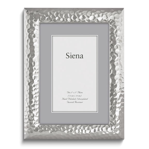 Siena Modern Hammered Frame Silver 5x7